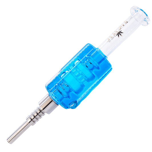 Freezable dab straw metal tip