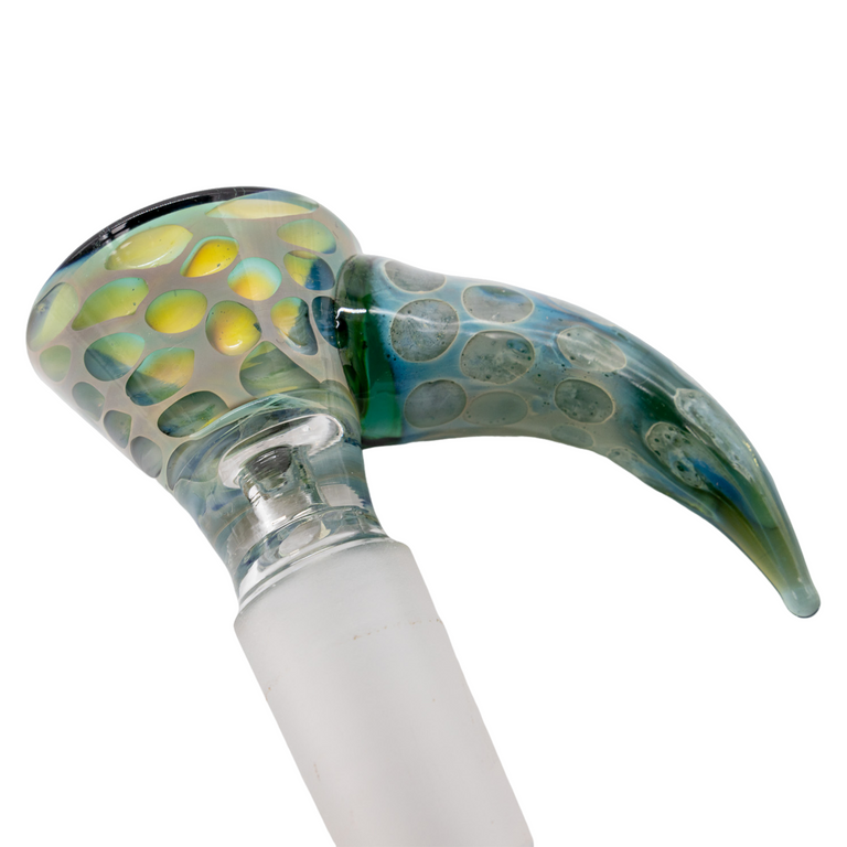 Dragon Skin With Horn Handle Water Pipe Bowl