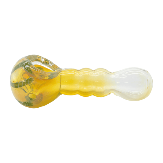 Ribbed Glass Hand Pipe