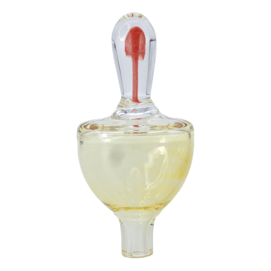 Clear Dab Cap With Colored Handle W/ Aimable Airflow