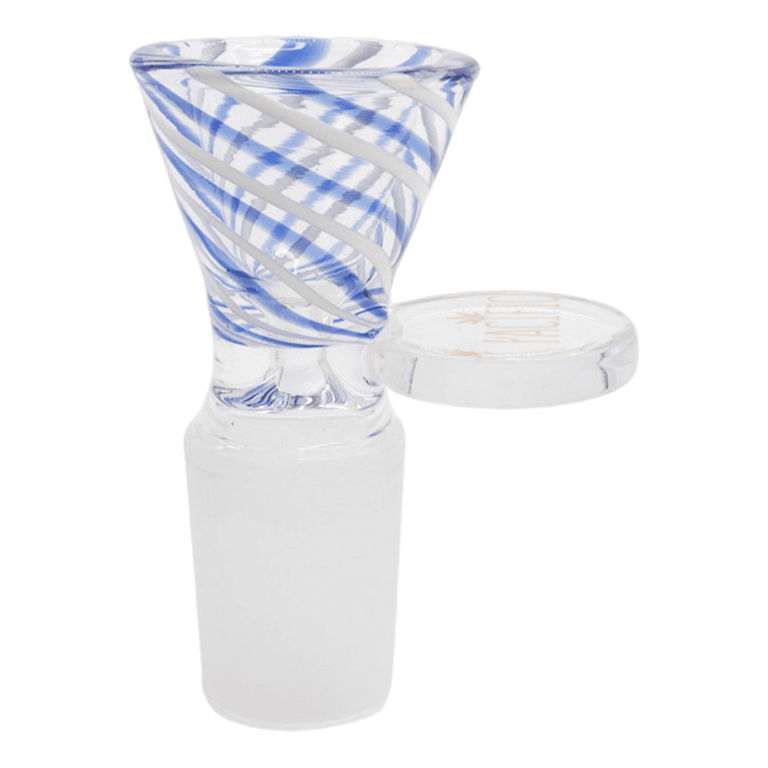 Striped Bowl Piece With Flat Handle