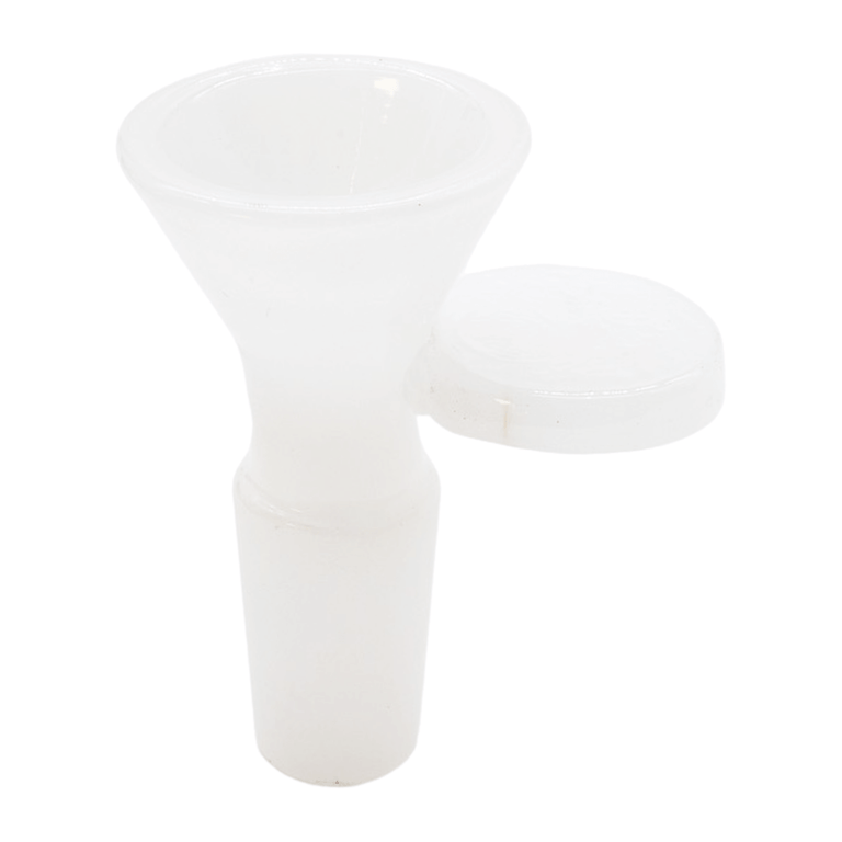 Milk Glass Disk Handle Funnel Bowl