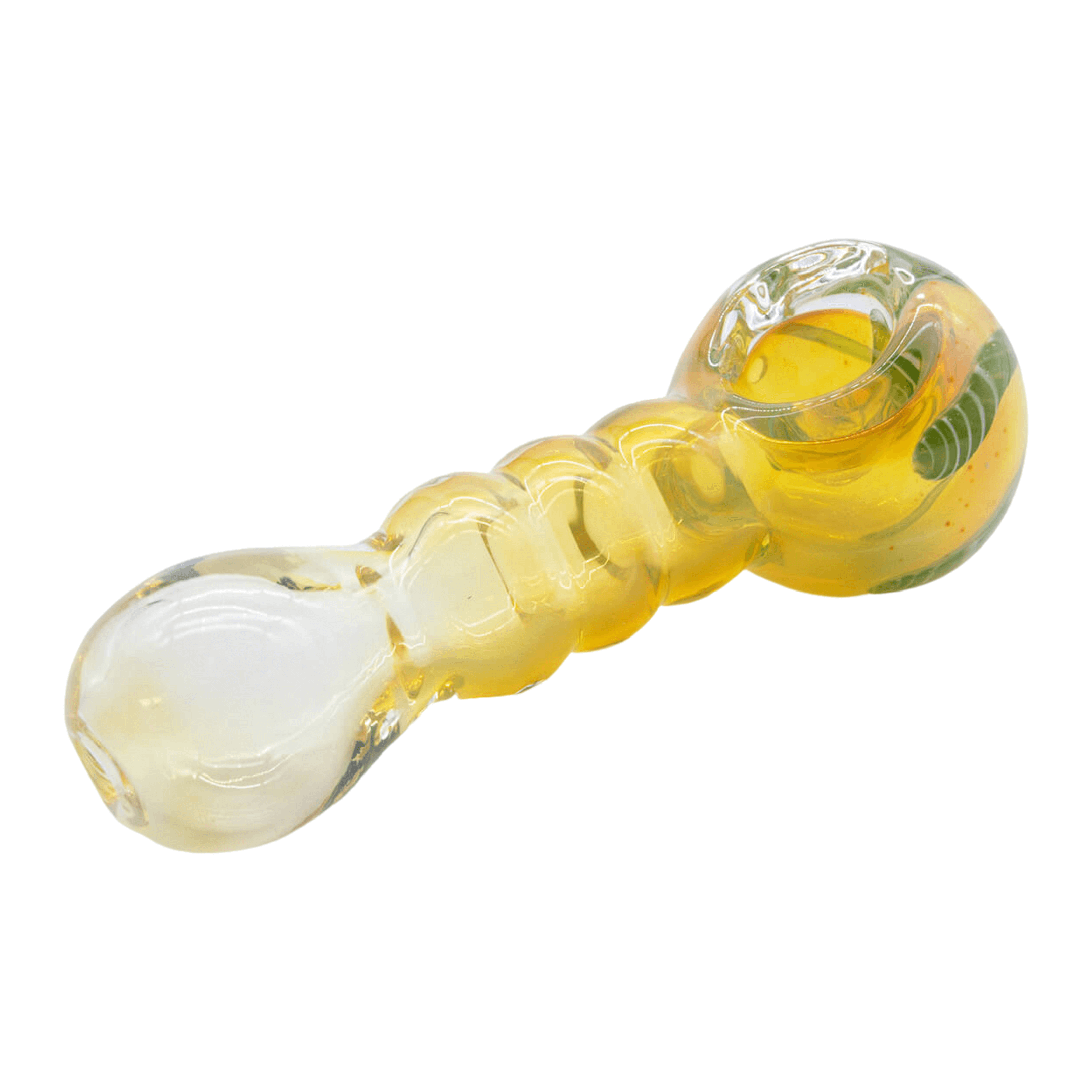 Ribbed Glass Hand Pipe