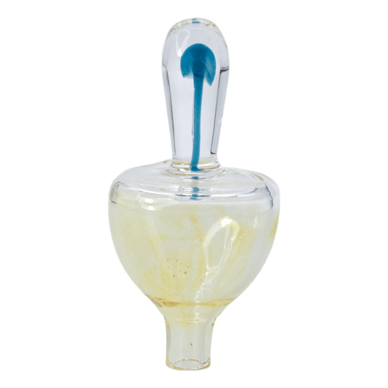 Clear Dab Cap With Colored Handle W/ Aimable Airflow