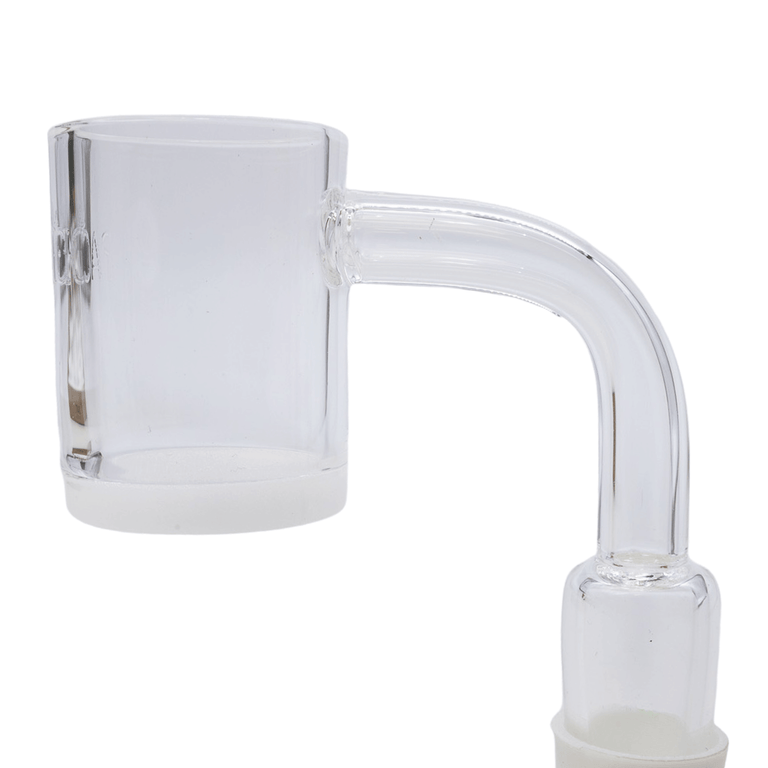 90° Quartz White Bottom Banger With Male Joint (18mm)