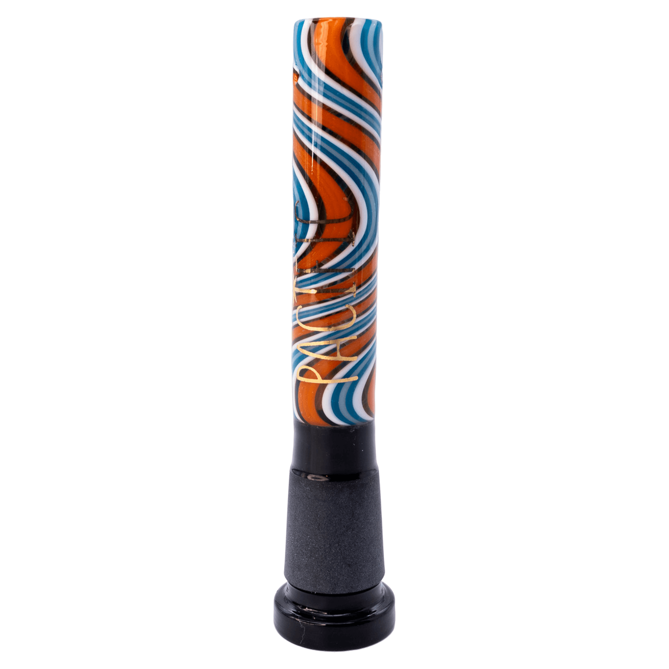 Orange & Blue Trippy Water Pipe Downstem