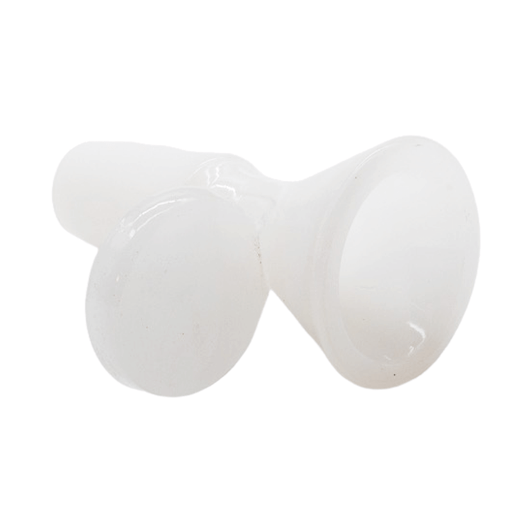 Milk Glass Disk Handle Funnel Bowl