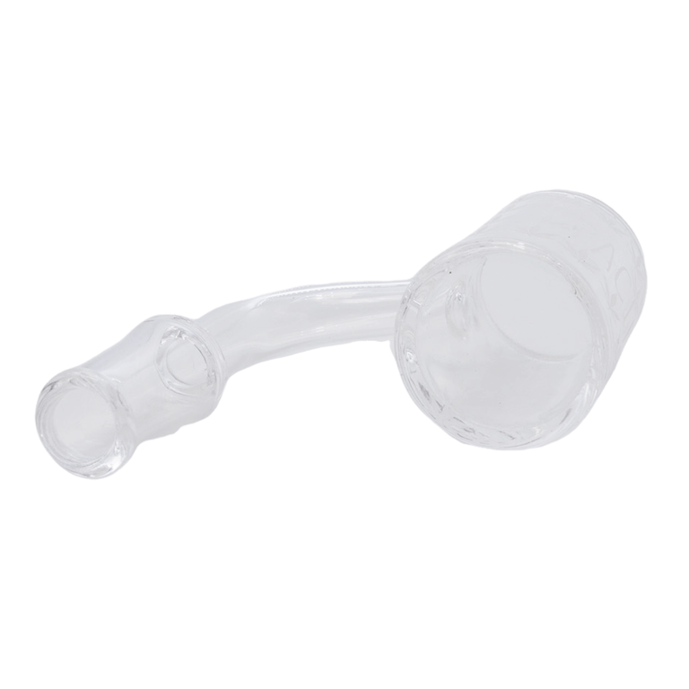 90° Quartz Banger With Male Joint and Marijuana Leaf Pattern (14mm & 18mm)
