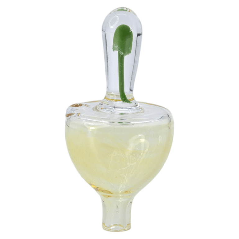 Clear Dab Cap With Colored Handle W/ Aimable Airflow