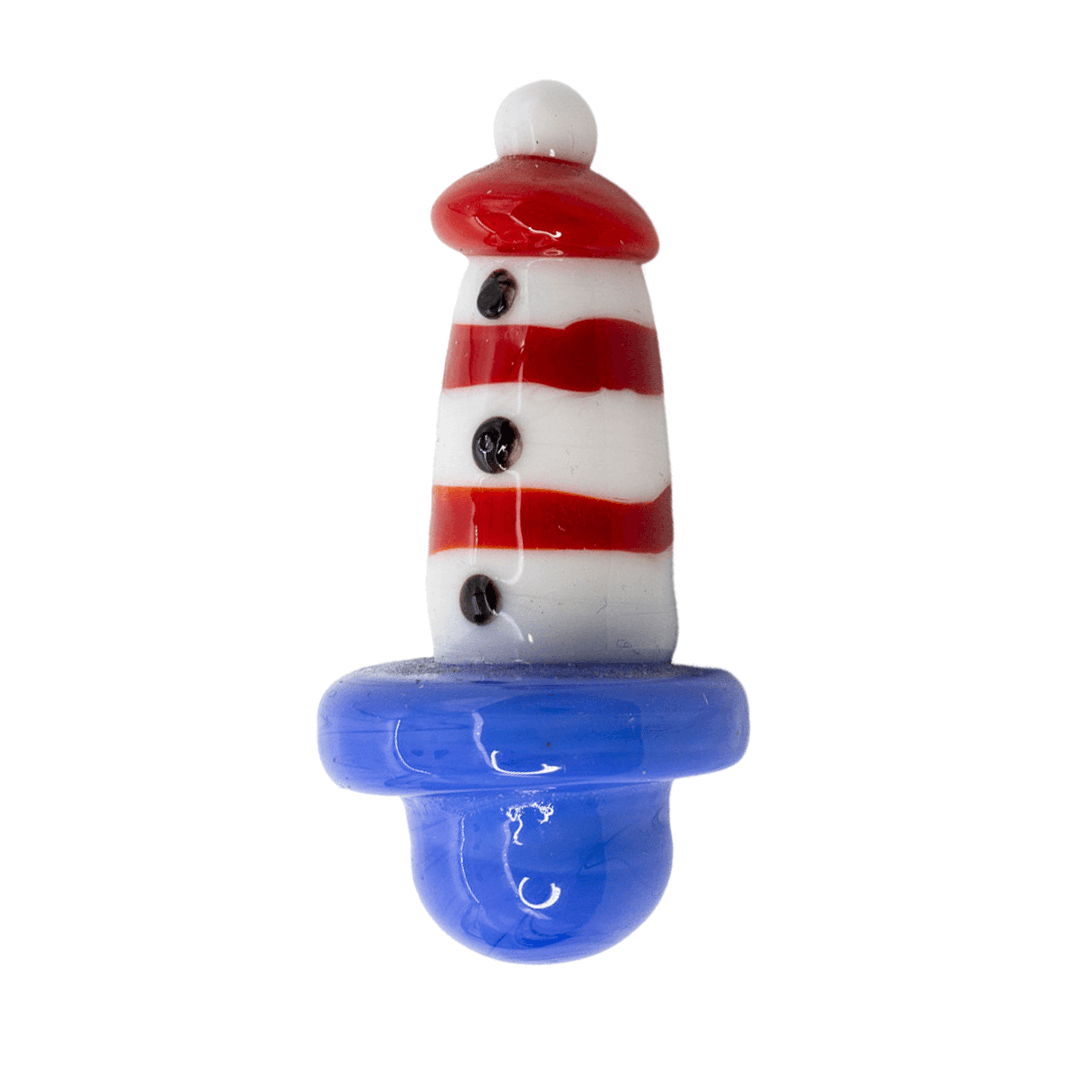 Lighthouse Dab Cap With Colored Bottom