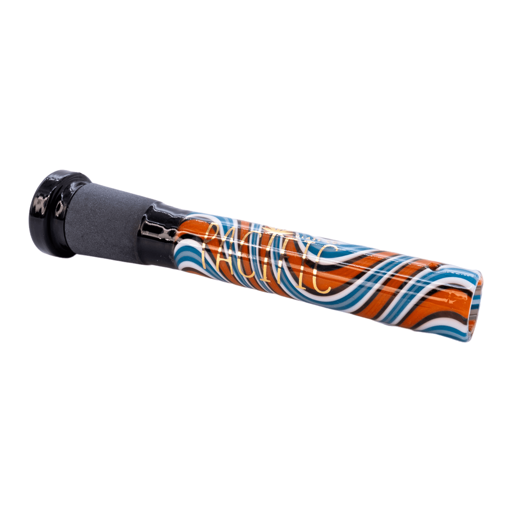 Orange & Blue Trippy Water Pipe Downstem
