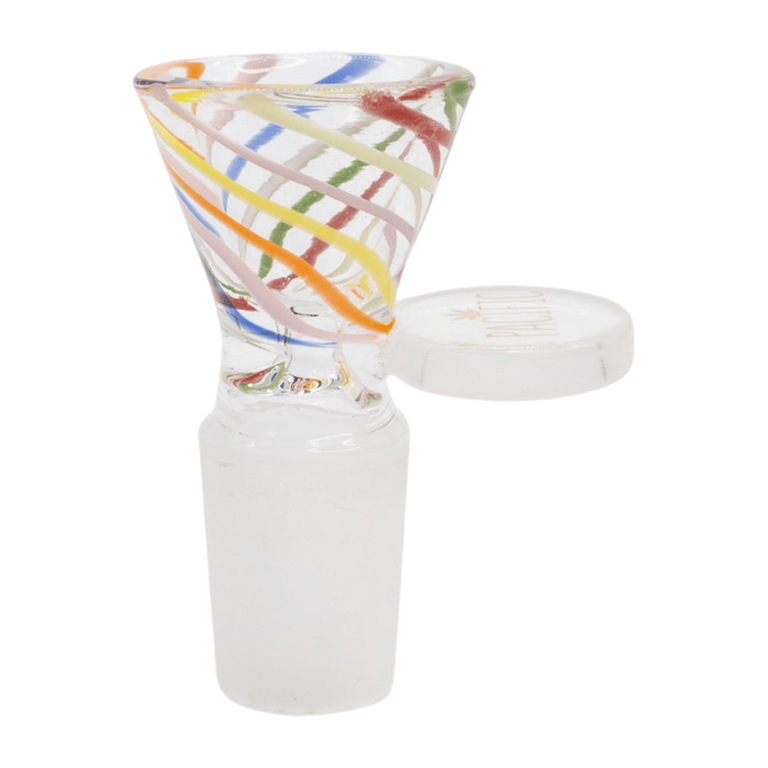 Striped Bowl Piece With Flat Handle