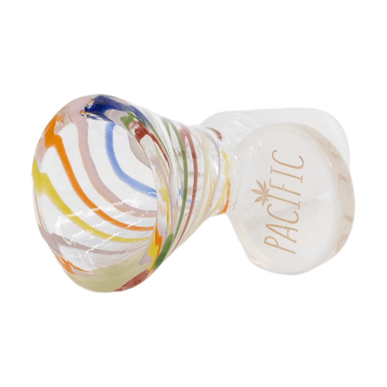 Striped Bowl Piece With Flat Handle