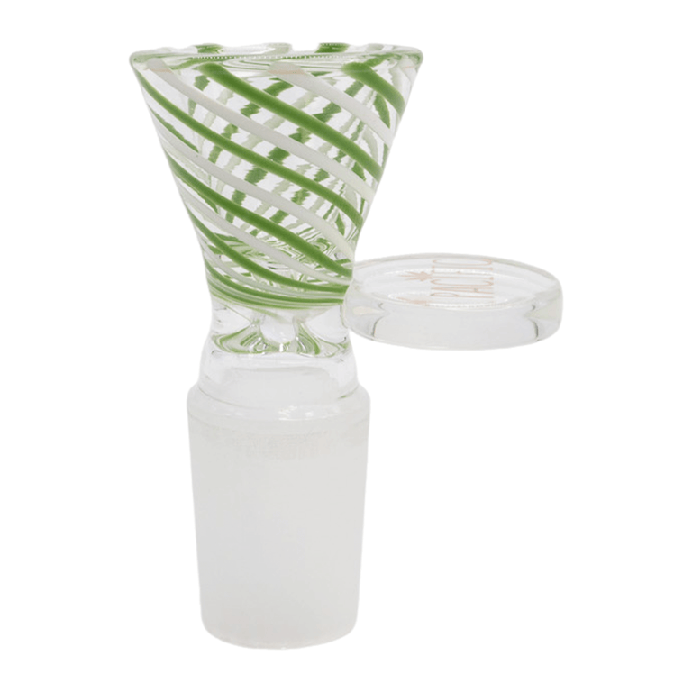 Striped Bowl Piece With Flat Handle