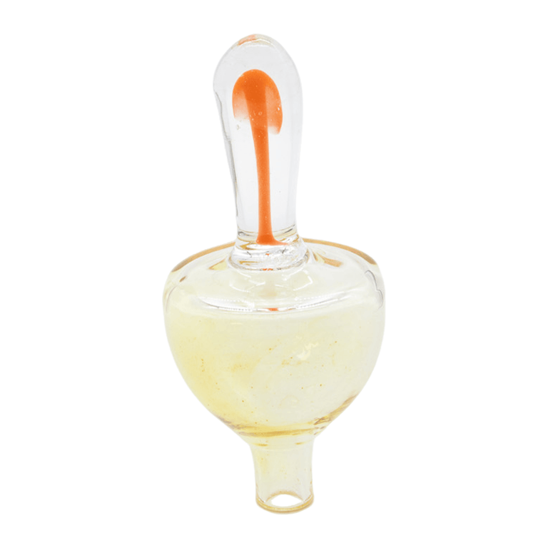 Clear Dab Cap With Colored Handle W/ Aimable Airflow