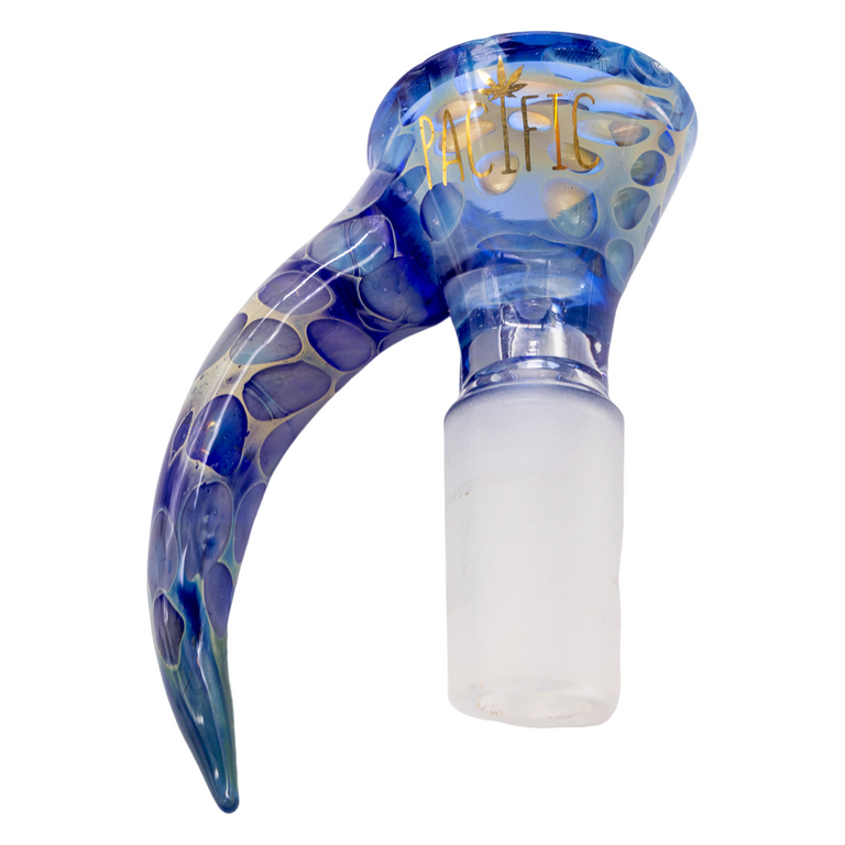 blue glass bowl piece 14mm horn